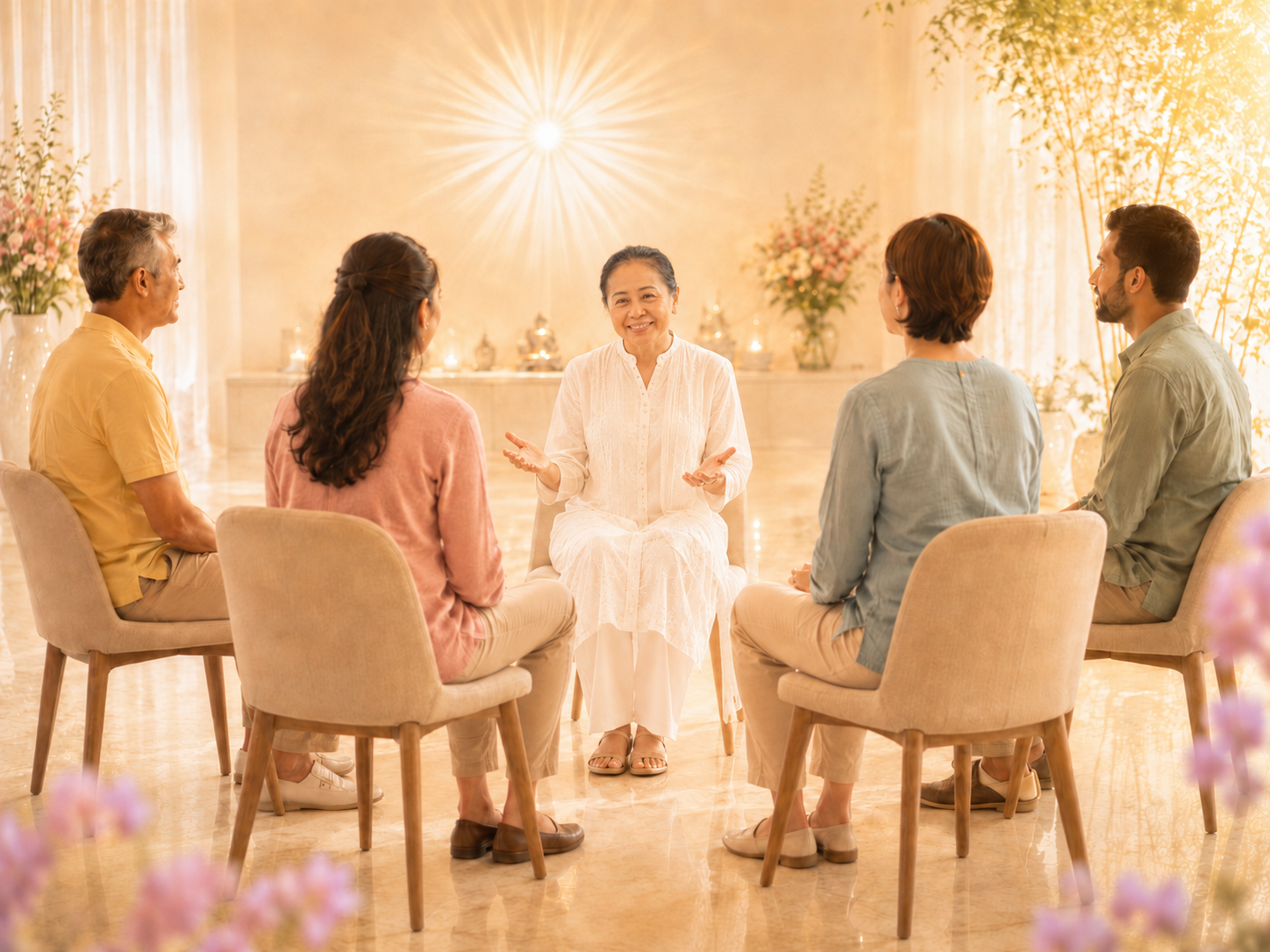 Open-eyed Raja Yoga meditation